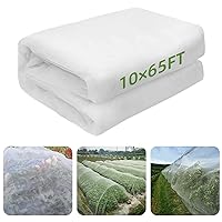 10 x 65FT Garden Mesh Netting, Ultra Fine Mesh Protection Netting Plant Covers Greenhouse Row Cover Raised Bed Screen Barrier Net for Vegetable Fruits Flowers Trees Crops, White