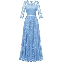 Wedtrend Women's Floral Lace Long Bridesmaid Dress Maxi Formal Wedding Party Gown