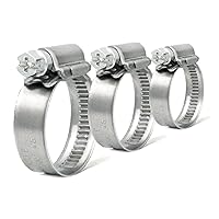 5 x High Grade Worm Drive Jubilee Hose Clamps, 12mm Band W1 Zinc Coated Hose Clips [ 23-35mm ]