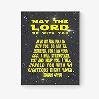 Agape Christian Art Bible Verse Wall Art Do Not Fear For I Am With You Isaiah 41:10 Scripture Artwork May The Lord Be With You Christian Childrens Art Print (5x7 inches)