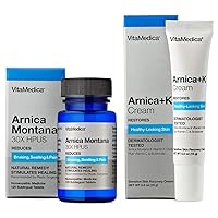 VitaMedica Arnica Tablets + Cream Bundle | 150Ct Bottle of Tablets | 0.5 Oz Cream Tube | Homeopathic Remedy