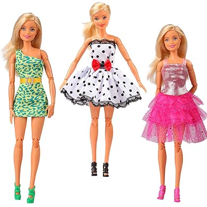Bigib Set for 11 Ba-Girl Fashion Barbie Dolls Clothes Accessories Gifts