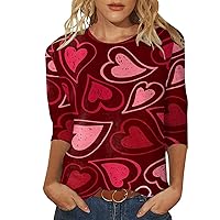 Womens Shirts Long Sleeve Valentines Day Crewneck Long Sleeve Tank Tops Date Oversize Womens Going Out Tops