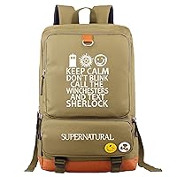 Unisex Teen Supernatural Lightweight Bookbag-Student Large Laptop Knapsack Daily Rucksack