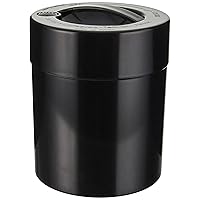 Kilovac - 8 oz to 2.5 lbs Airtight Multi-Use Vacuum Seal Portable Storage Container for Dry Goods, Food, and Herbs - Solid Black Body/Cap