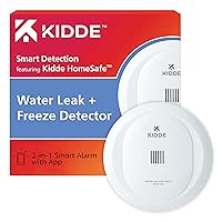 WiFi Water Leak Detector & Freeze Alarm, Alexa Device, Smart Leak Detector for Homes with App Alerts,White