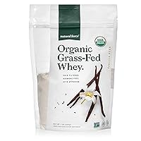 Natural Force Grass Fed Organic Whey Protein Powder – Non GMO Verified, Humane Certified & Lab Tested for Toxins – Real Vanilla Flavor – Keto Friendly, Low Carb, and Kosher - 16 Ounce A2 Protein