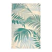 Flour Sack Tea Towels Kitchen Tropical Leaves Green Microfiber Dish Towels Terry Cloth Dish Towels Funny Kitchen Hand Towels New Home Quick Dry 28x18in