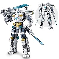 Ice Warrior Mech Building Set, Cool City Protector Battle Model for Adults Boys 8+, Creative Action Robot Gifts Perfect for Christmas Birthday (561 Pcs)