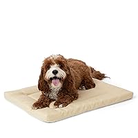 Pet Dreams Dog Crate Bed - Non Toxic Dog Bed, The Original Dog Crate Pad/Kennel Mat, Soft Dog Kennel Bed, Reversible Crate Mats for Dog Cages, Dog Crate Pads Washable (Khaki, Large 36 Inch Crate Pad)