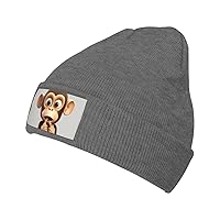 Unisex Beanie for Men and Women Silent Monkey Knit Hat Winter Beanies Soft Warm Ski Hats