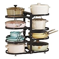 Pot stand Cabinet manager rack, cabinet pot, heavy-duty pot rack for kitchen storage, snap on pot manager with storage tank and steamer panel
