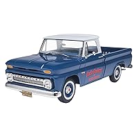 Revell 85-7225 '66 Chevy Fleetside Pickup Model Truck Kit 1:25 Scale 112-Piece Skill Level 4 Plastic Model Building Kit , Blue, 12 years old and up