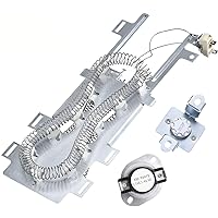 WP8544771 Dryer Heating Element fit for Whirlpool Duet-Cabrio Dryer,Dryer repair Kit with 279973 Thermal Cut Off & High Limit Thermostat Kit fit for May-tag-Bravos XL 2000 3000 Dryer by prime&swift