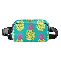 Pineapple Trendy Colors Belt Bag for Women Men Water Proof Fashion Waist Packs with Adjustable Shoulder Tear Resistant Fashion Waist Packs for Running