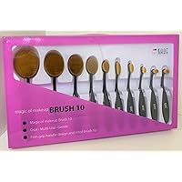 Magic of Makeup 10 Pcs Oval Brushes Set