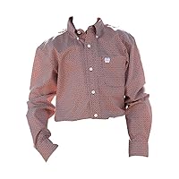 Cinch Western Shirt Boys L/S Button Match Dad Brown MTW7060320