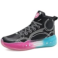 Unisex Fashion Basketball Shoes Anti-Slip Breathable Sports Running Shoes Men's High-top Basketball Shoes Women's Outdoor Tennis Fitness Walking Sneakers