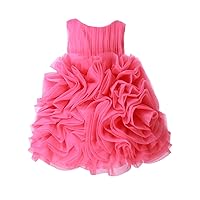 Rose Pink Tutu Flower Girls Dress Girl Party Dress Kids Holiday Dress