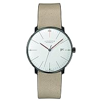 JUNGHANS Edition 60 27 4108 02 Men's Wristwatch, Junhans Limited Edition, Beige, White (Off-White)