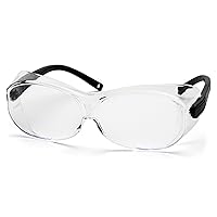 Pyramex OTS XL Safety Eyewear Black Temples Clear Lens