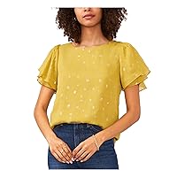 Vince Camuto Women's Foiled Tulip-Sleeve Blouse