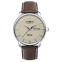 Zeppelin Atlantic Series Men's Watch with Leather Strap, Automatic Weekday, Date, 8466
