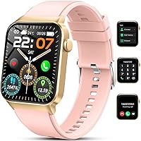 Women's Smartwatch with Phone Function 1.85 Inch Full Touch Smart Watch Fitness Watch with 113 Sports Modes, Pedometer Sleep Monitor Heart Rate Monitor IP68 Waterproof Watch Sports Watch Stopwatch for