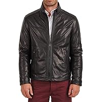 Men's Leather Jacket Stylish Genuine Lambskin Motorcycle Bomber Biker MJ63