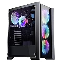 Apollo Gaming Desktop - AMD Ryzen 5 5600G 6 core 3.9GHz - 16GB DDR4 3200MHz - 1TB M.2 NVMe SSD- WiFi -RGB Fans - Windows 11 Pro Desktop Computer (Black)