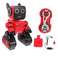 ERINGOGO Robot Kit Gift Humanoid+Robot Robots Rc Robot Money Bank Robot Remote Control Red Suite