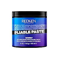 Redken Pliable Paste For Hair Styling with Flexible Hold |Adds Lightweight, Flexible Texture & Moisture | Natural Finish | No Flaking | Medium Hold Control | For All Hair Types | 5 Oz