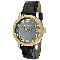 Men's Mechanical Hand Wind Dress Watch - Stainless Steel Case w.Leather Band