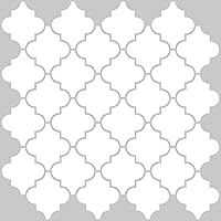In Home NH2360 Quatrefoil Peel Stick Backsplash Tiles, White & Off-White