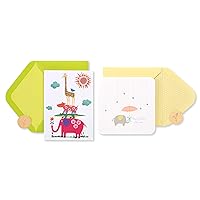 Papyrus Baby Shower Cards, Animals (2-Count)