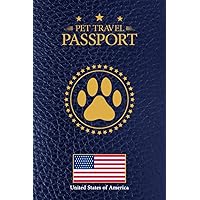 Pet Passport US & Medical Record, for Pet Health and Travel Size 6