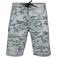 Salt Life Into The Abyss Boardshort, Grey, 38