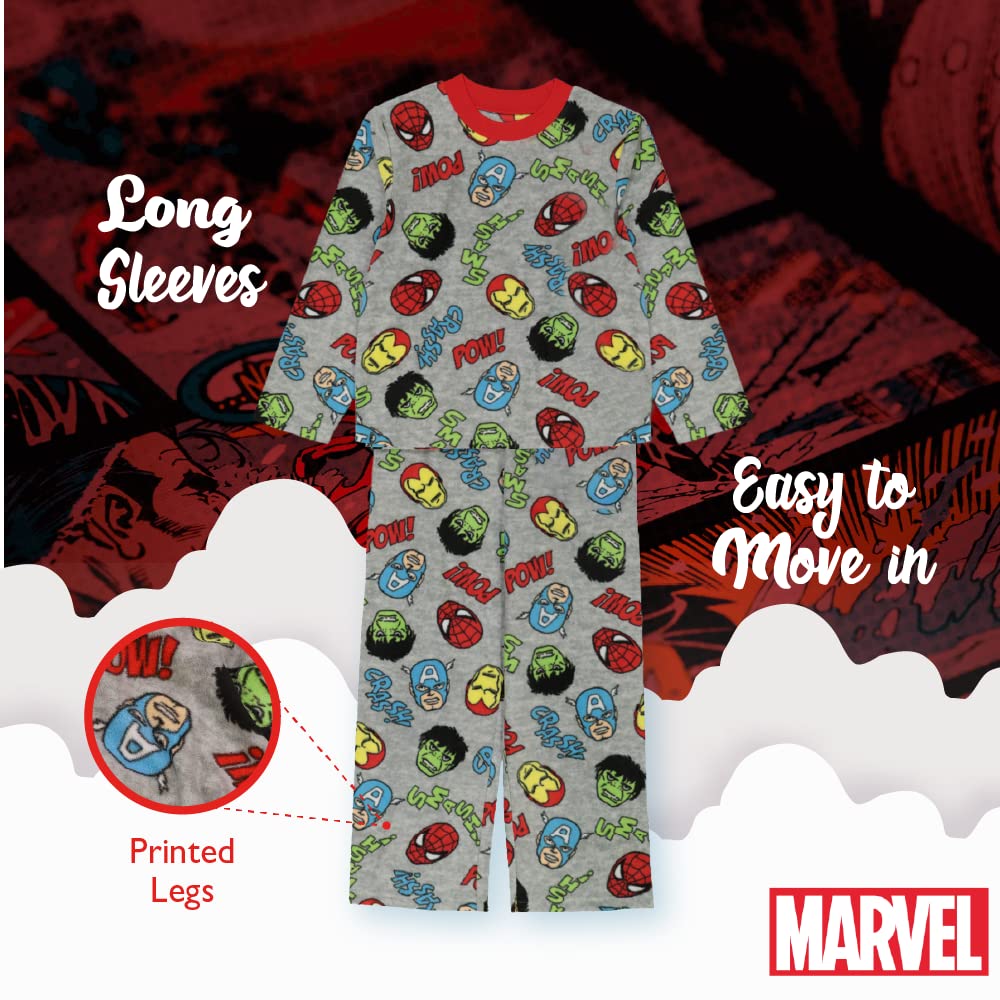 Marvel Boys' The Avengers 5-Piece Loose-fit Cotton Pajamas Set