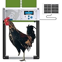 ChickenGuard ONE in All 4 Colours + Solar Kit Included, Automatic Chicken Coop Door Opener, Timer/Light Sensing, Auto-Stop & Predator Proof (9v Electric/AA Batteries not Included)