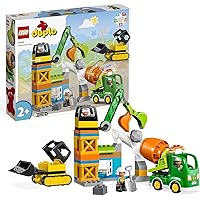 LEGO 10990 Duplo Town for Illusion Construction Site, Toy Blocks, Present, Toddler, Baby, Town Making, Boys, Girls, Ages 2 and Up