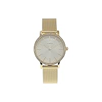Timex 34 mm Transcend with Crystals 3-Hand Mesh Band Watch