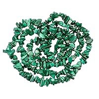 1 Strand Adabele Natural Green Malachite Healing Gemstones Smooth Free-Form Loose Chips Beads 32 Inch for Jewelry Craft Making GZ1-32