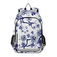 ALAZA Cherry Blossom Chinese Watercolor Flowers Laptop Backpack Purse for Women Men Travel Bag Casual Daypack with Compartment & Multiple Pockets
