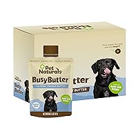 Pet Naturals BusyButter Easy Squeeze Calming Peanut Butter for Dogs, 6 Pouches - Great for Treats, Lick Mats, Training, Calming, and Occupier Toys