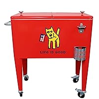 Leigh Country 60 Qt. Rolling Life is Good Cooler - Rocket w/Flag