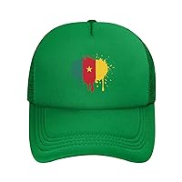 Kamerun-Flagge, T-Sonnenkappe, für Herren und Damen, atmungsaktiv, atmungsaktiv