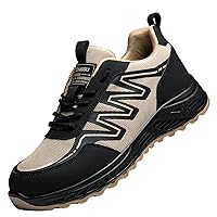 Safety Steel Toe Cap Shoes Mens Lightweight Work Shoes Breathable Non-Slip Industrial Protective Footwear