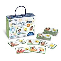 Learning Resources Feelings & Emotions Puzzle Cards, 48 Pieces, Ages 3+, Social Skills Toys, Speech Therapy Materials, Social Emotional Learning Toys and Games for Kids