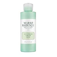 Mario Badescu Cucumber Cream Soap - Gentle, Creamy Facial Cleanser Infused with Vitamins and Minerals - Removes Light Makeup, Oil and Impurities - Face Wash Ideal for Combination or Dry Skin