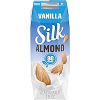 Silk Shelf-Stable Almond Milk Singles, Vanilla, Dairy-Free, Vegan, Non-GMO Project Verified, 8 Oz, (Pack of 18)